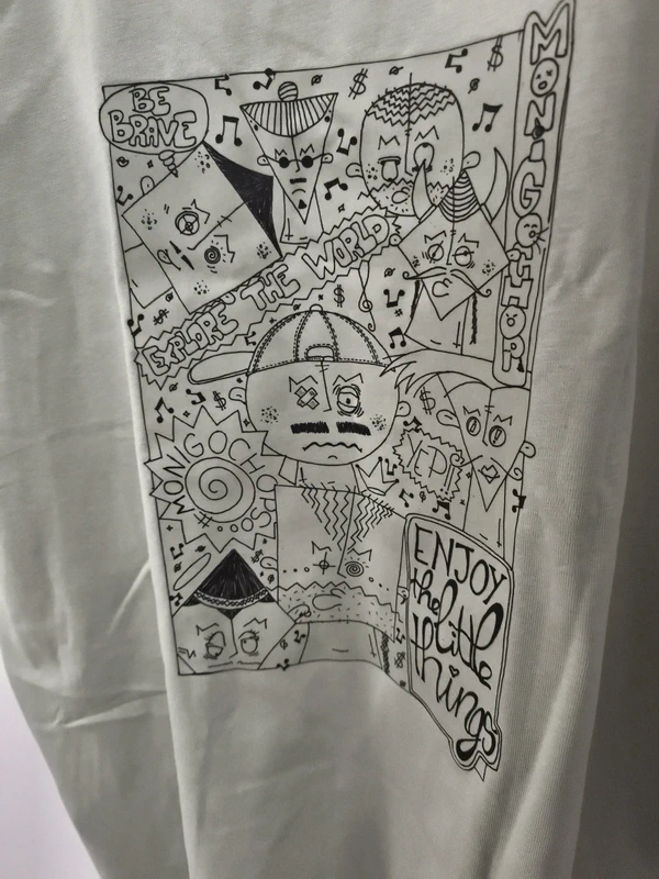 Camiseta oversize verde pastel xl trasera